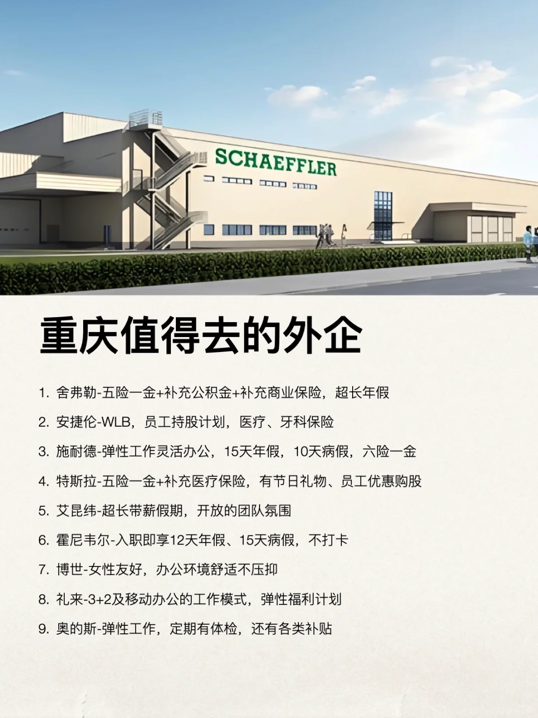 重庆这些外企还是很香的