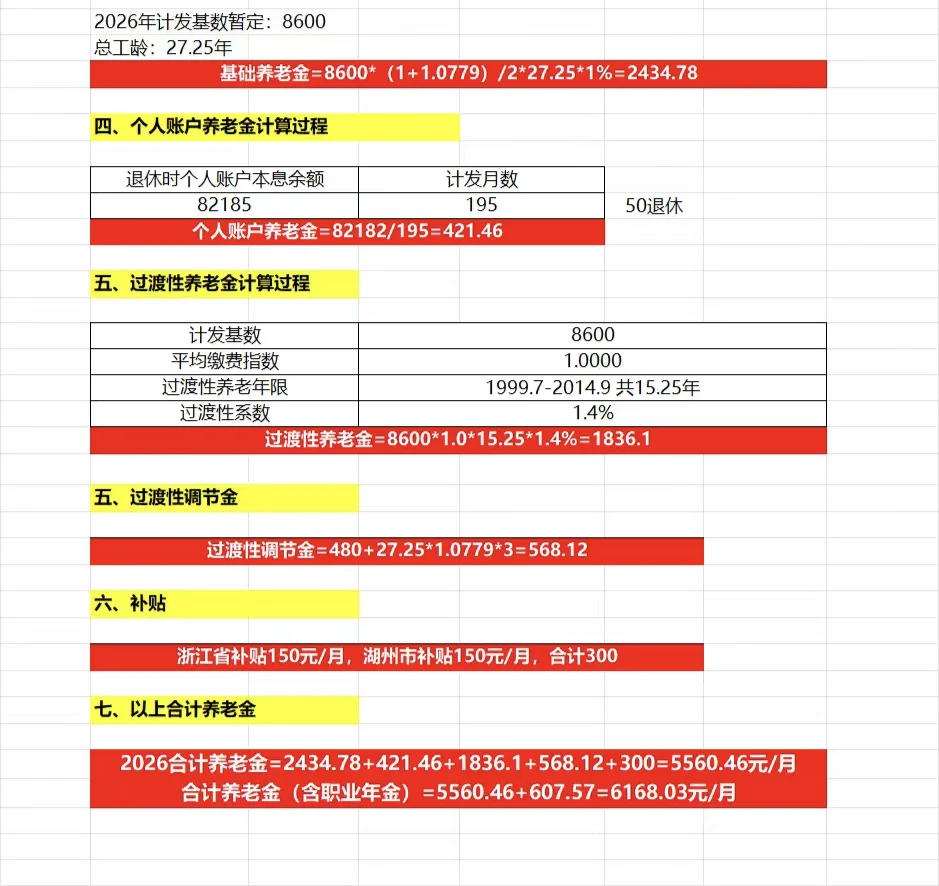 浙江湖州养老金精算案例、事业转企业养老金
