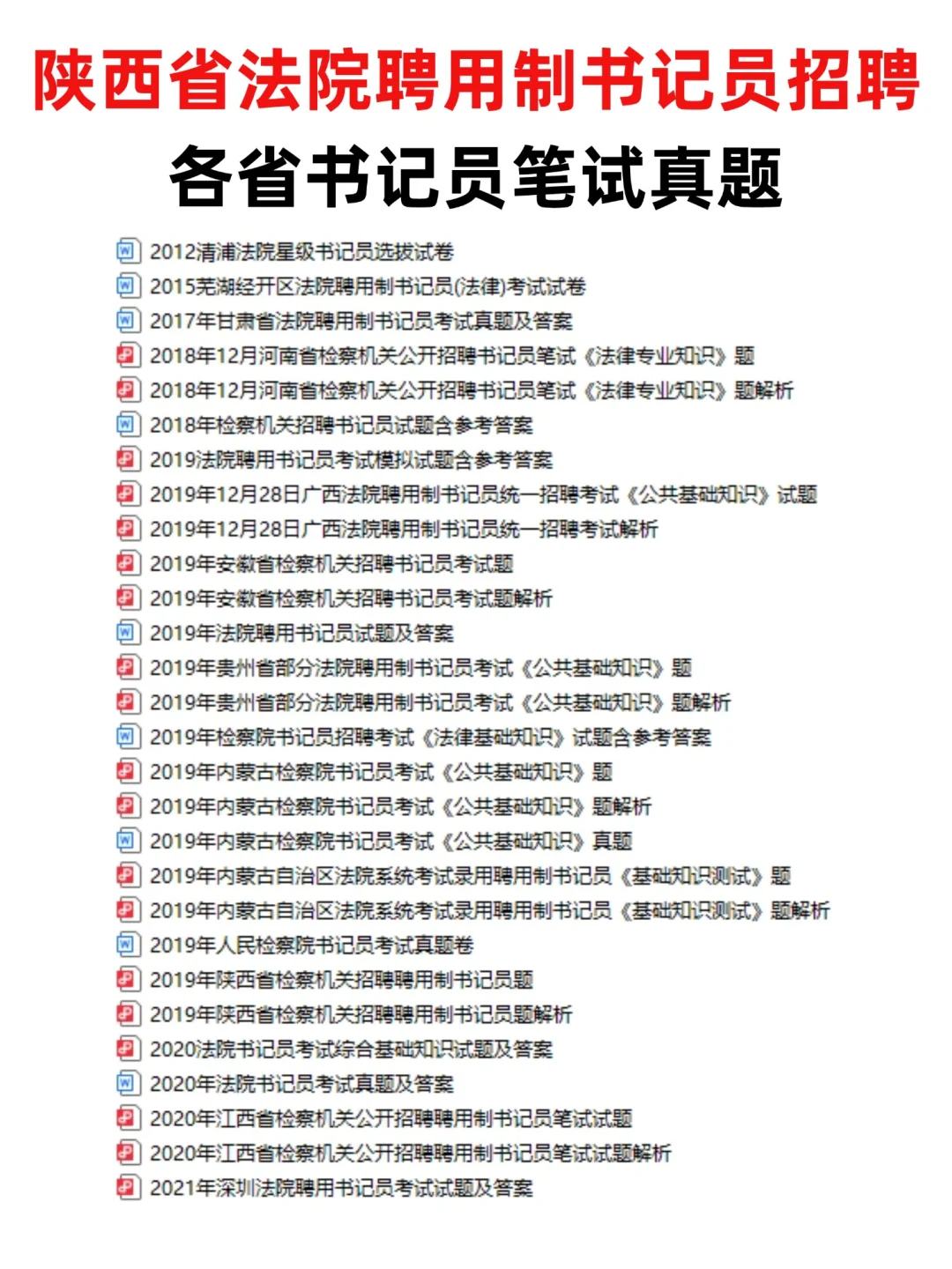 25年陕西法院书记员招聘考试，到底考什么？