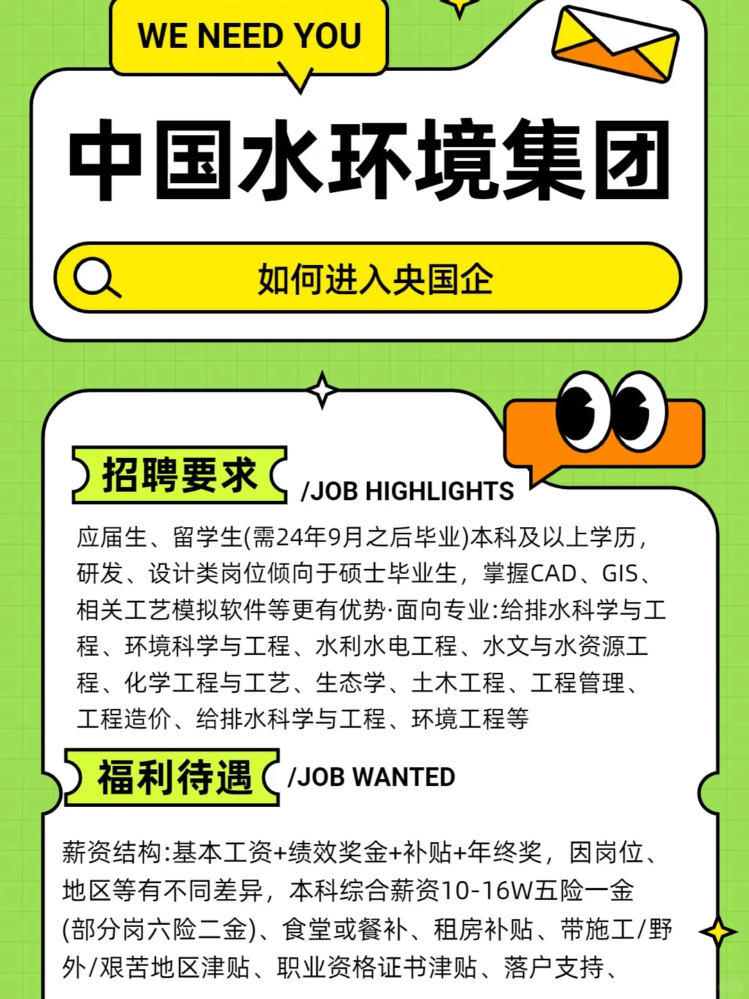 中国水环集团捞人计划开始了！！！