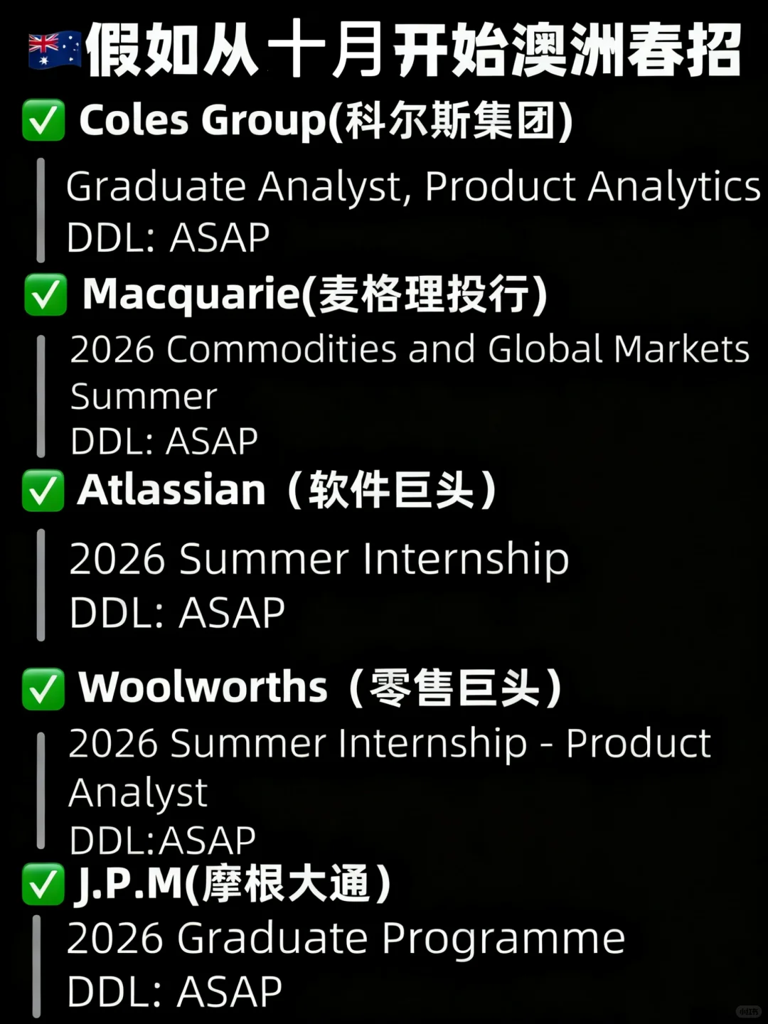 🇦🇺室友带我连夜投完了十月春招
