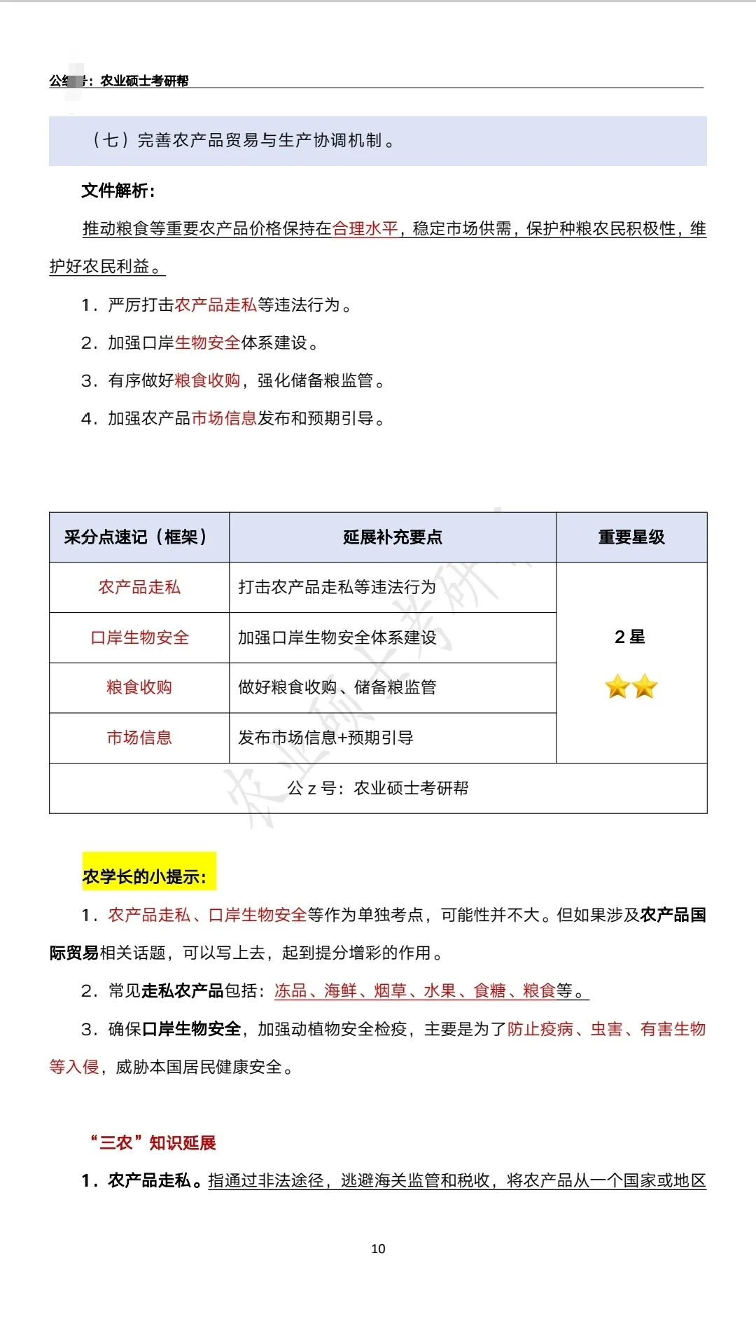 农业管理/农村发展-“三农”时政资料分享