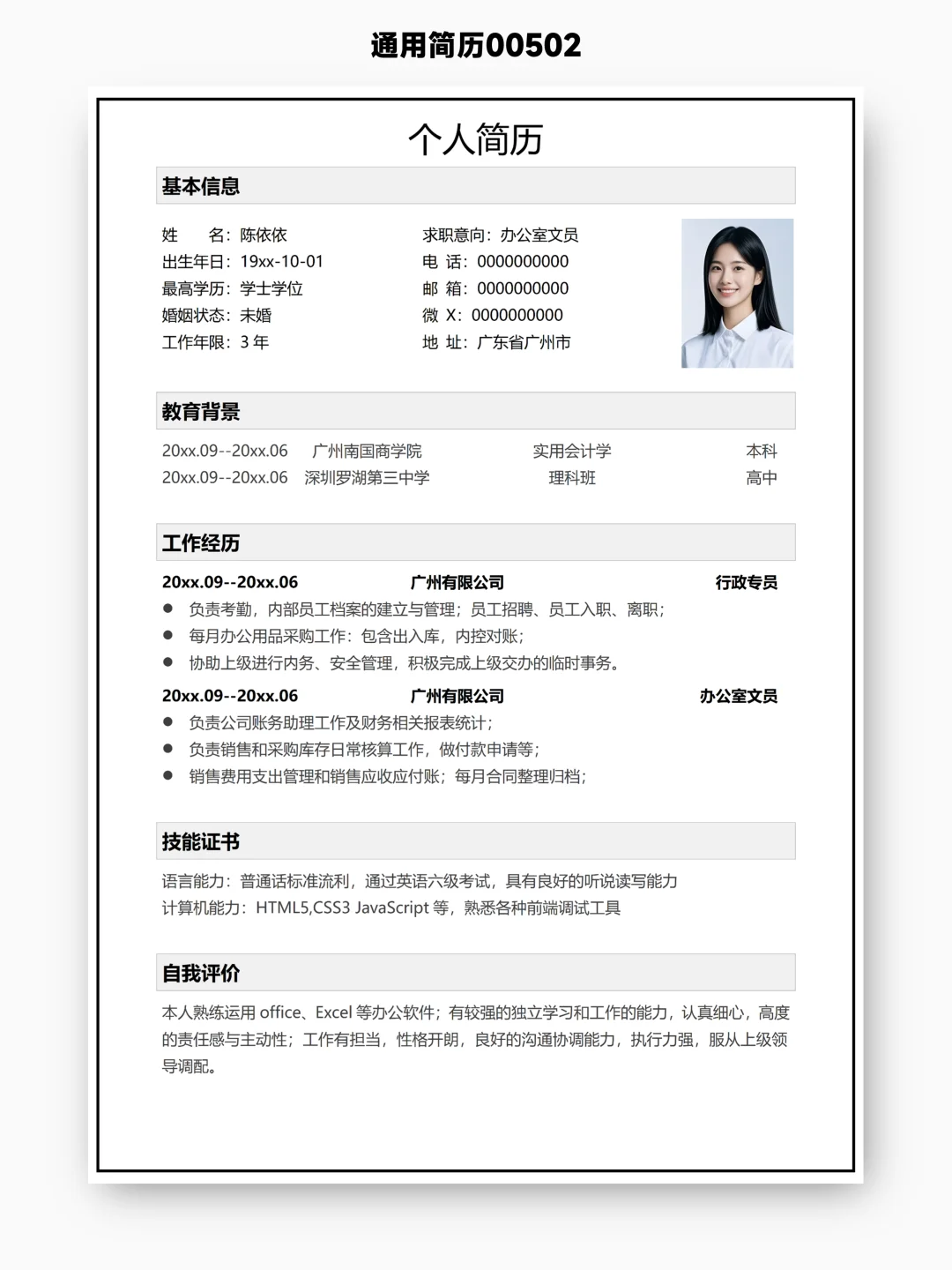 没实习，想侧重学术经历？那这个简历适合你