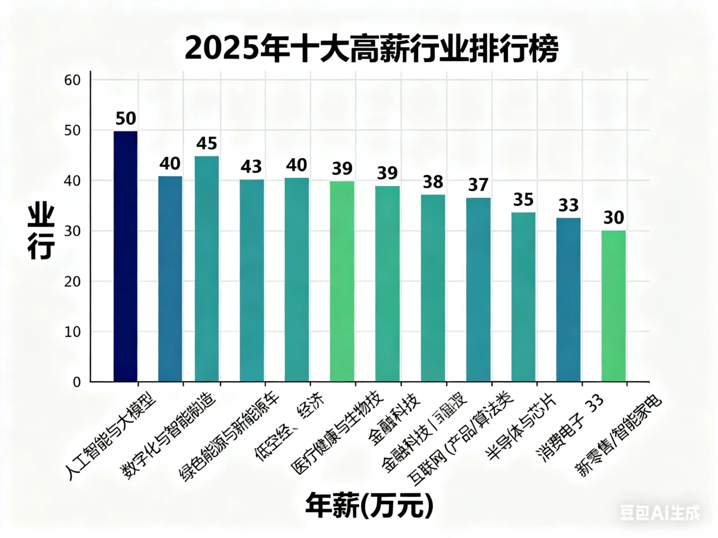 2025年十大高薪行业