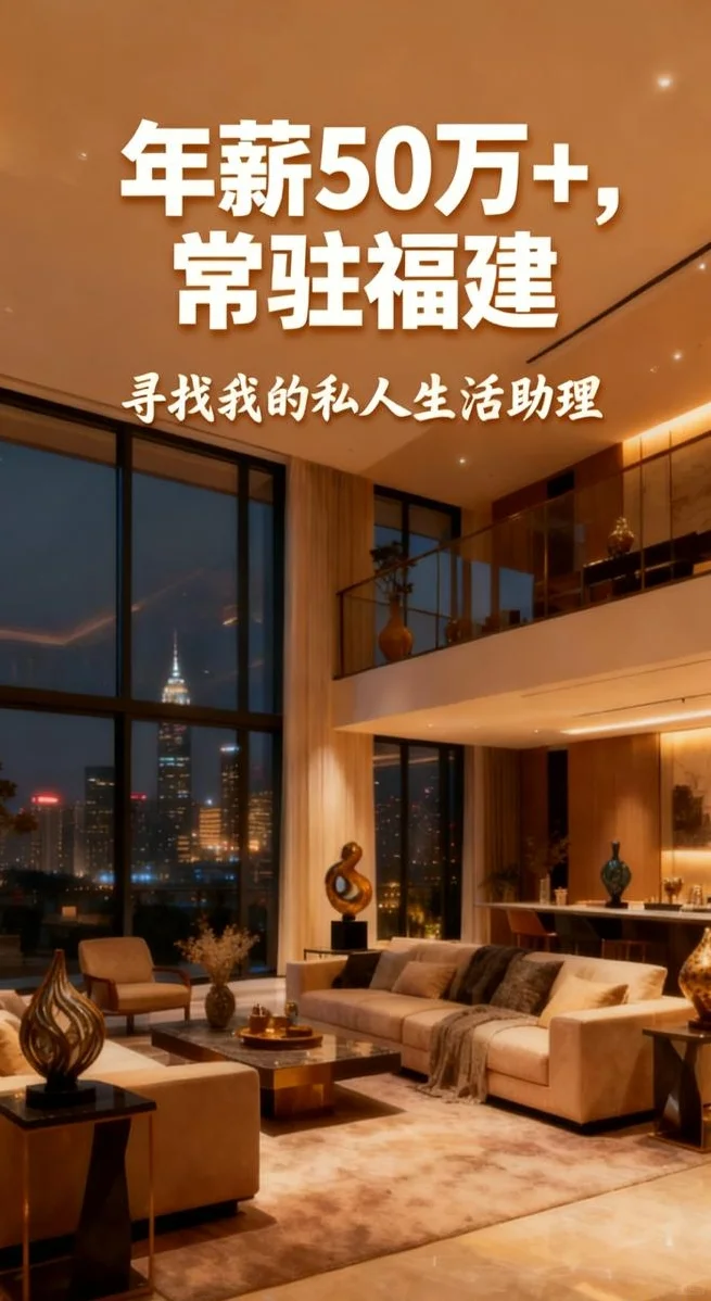福建地区，招聘一名管家