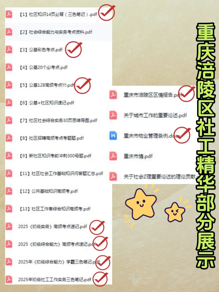2025重庆涪陵区社区工作者招聘考试备考资料