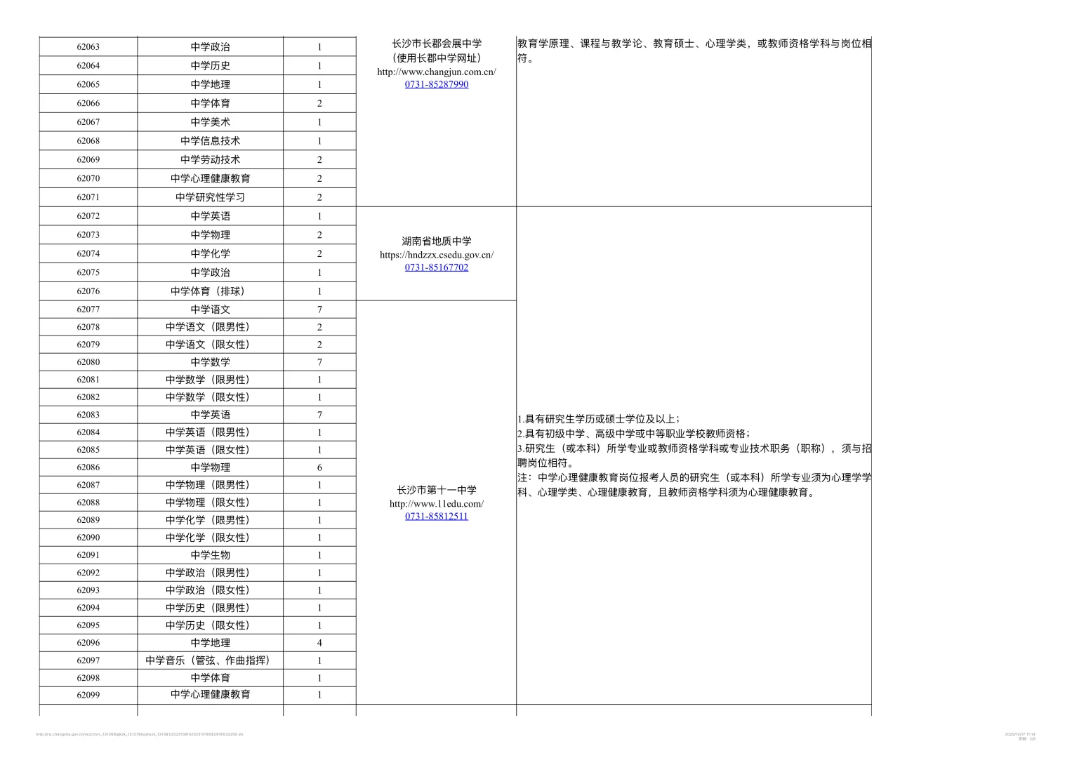 26年长沙教育局所属事业单位公开招聘教师