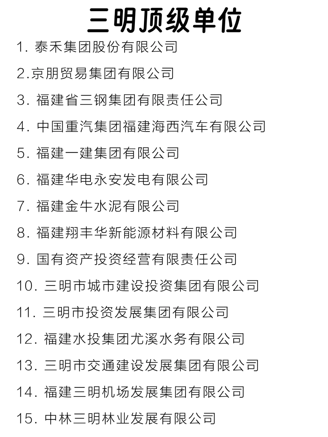 三明顶级单位盘点来啦～