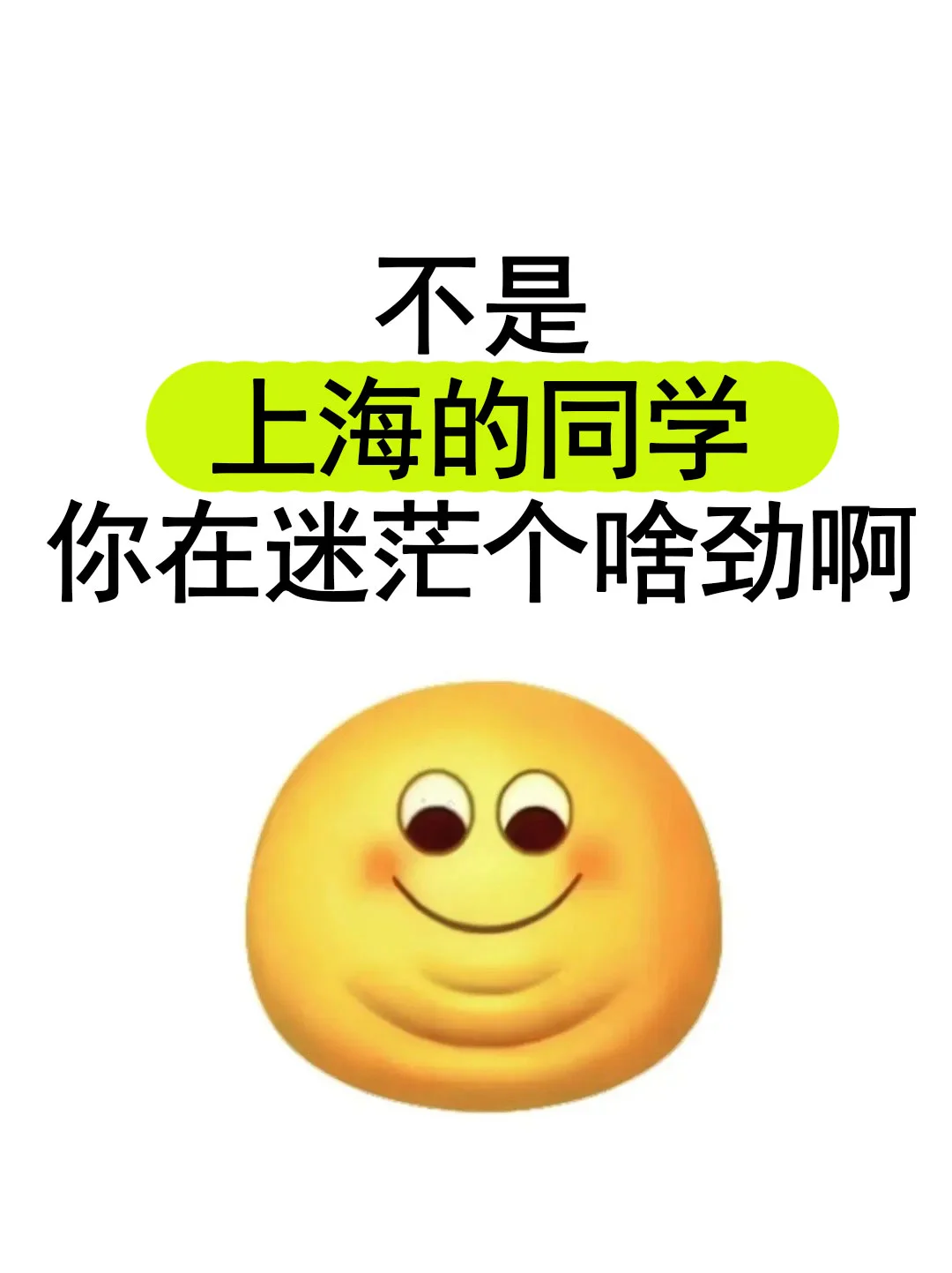 不是，上海的同学，你们在迷茫啥劲啊