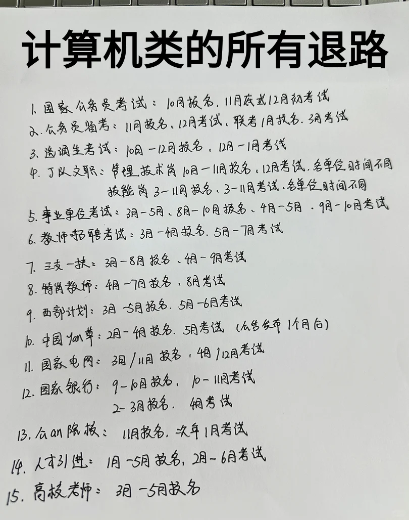 今年，计算机类考公直接赢麻了！