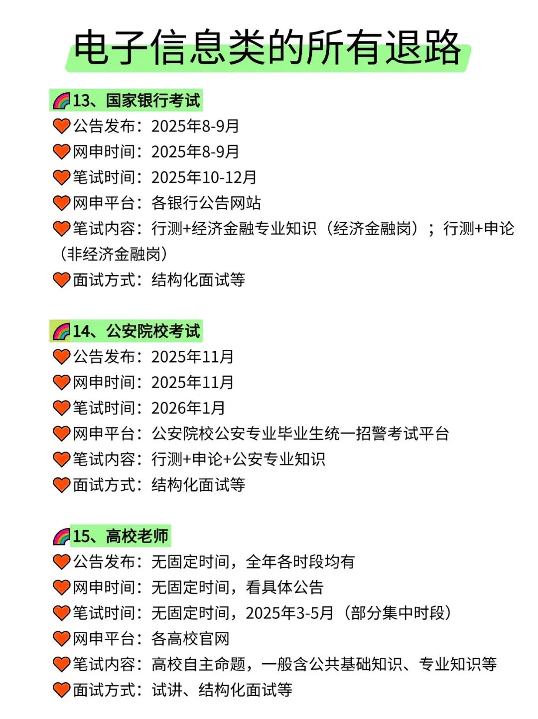 电子信息类的所有退路！！