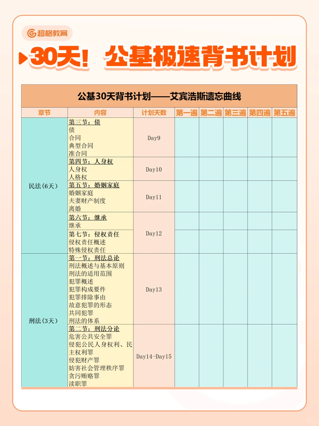 卷王计划！30天背完公基🔥