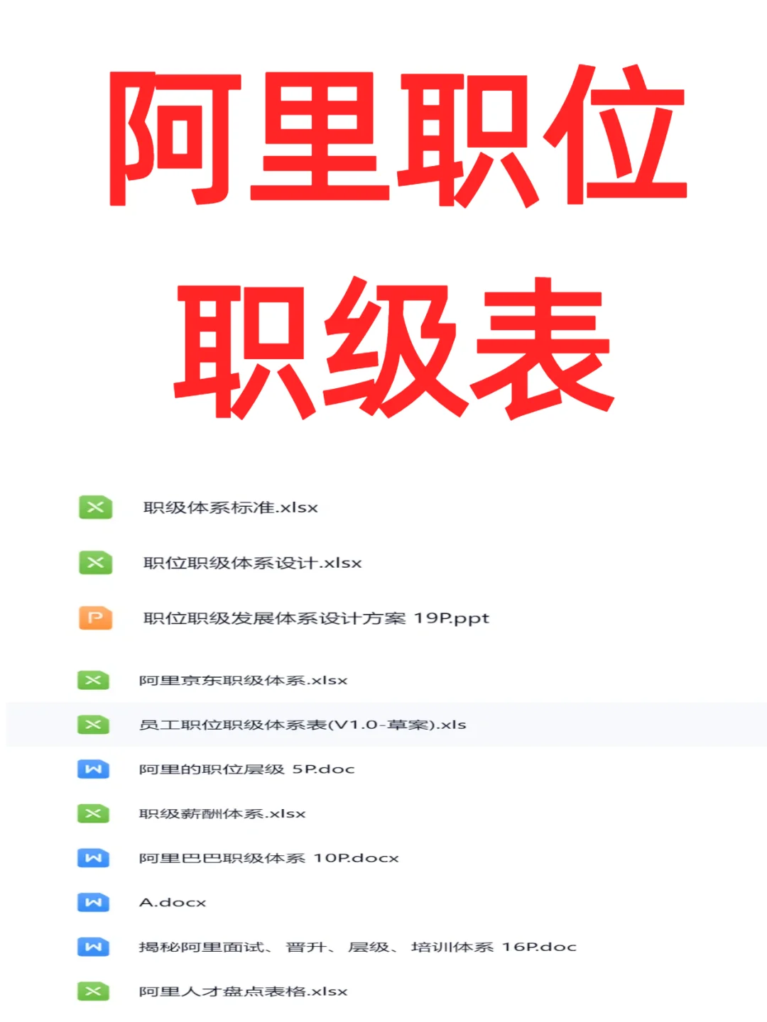 阿里职位职级表