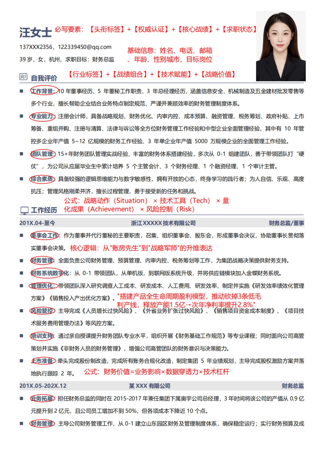 35+岁财务经理，年薪30万以上的参考这份～