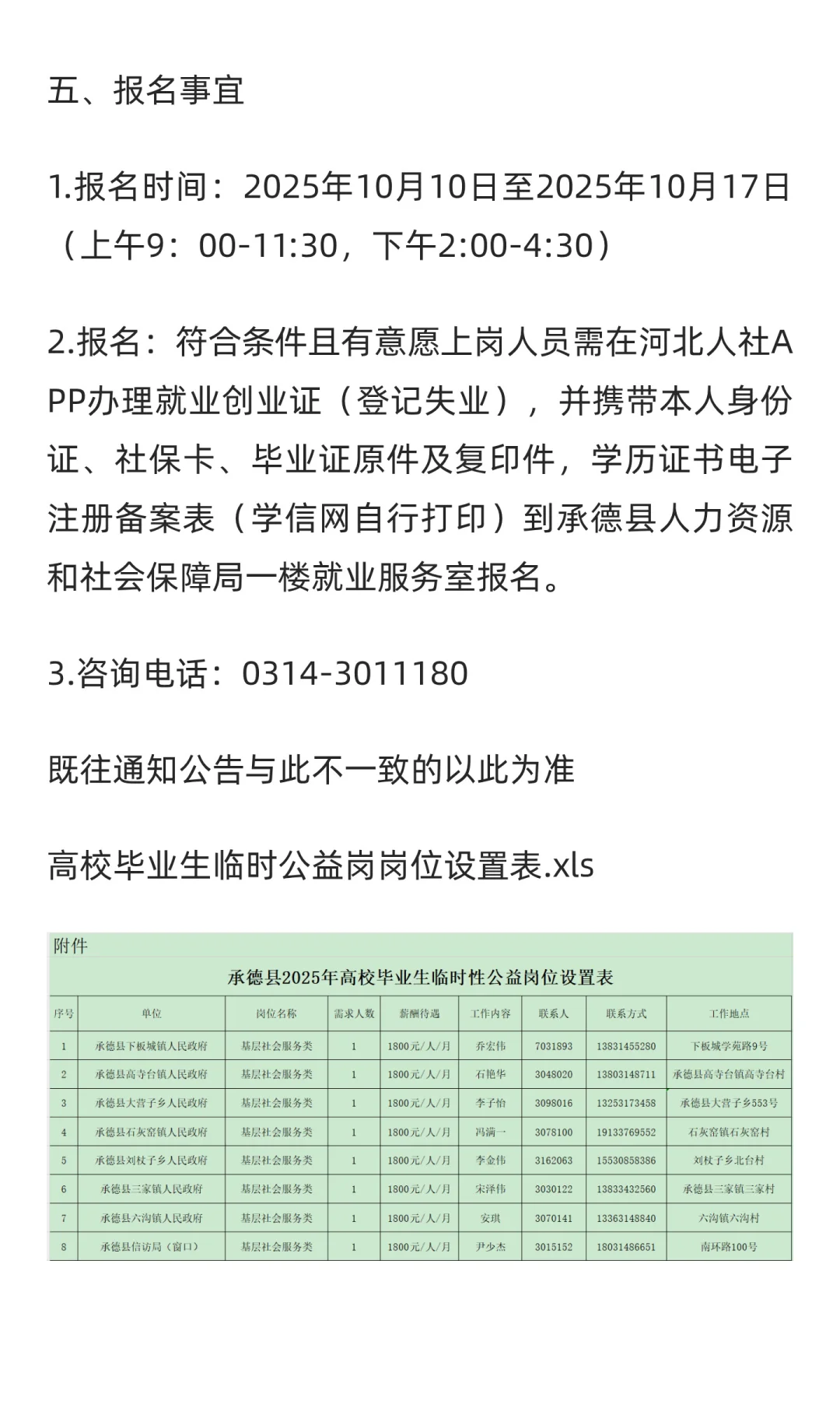 关于公开招聘2025年高校毕业生临时公益性岗