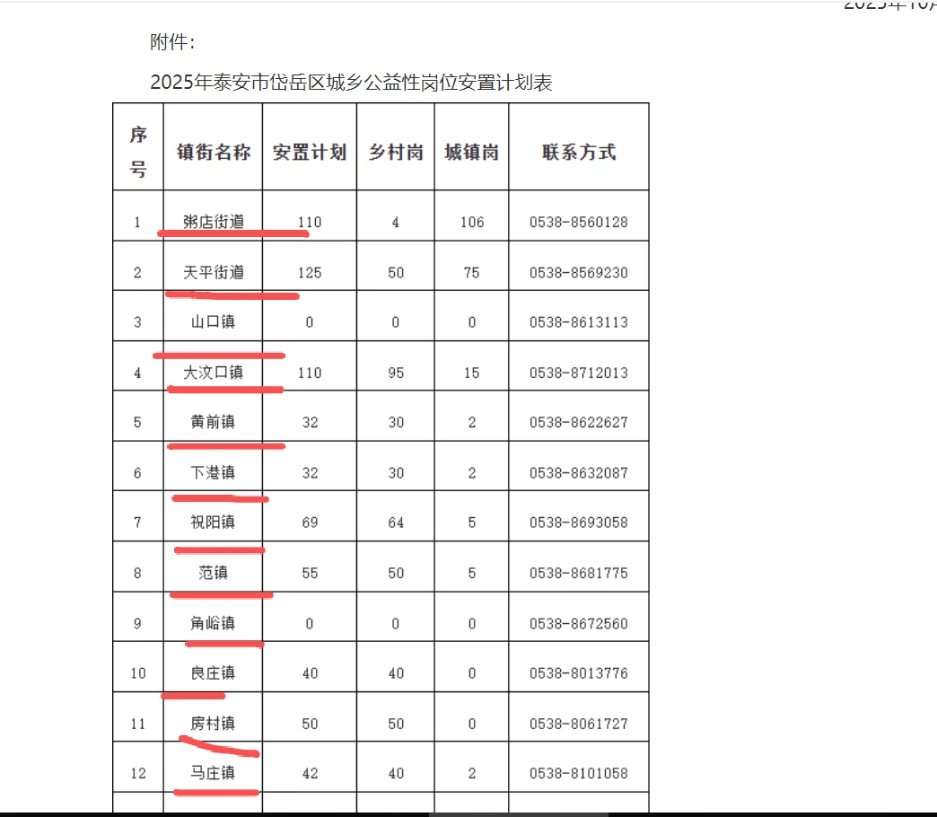 2025年岱岳区城乡公益性岗位招聘公告📣