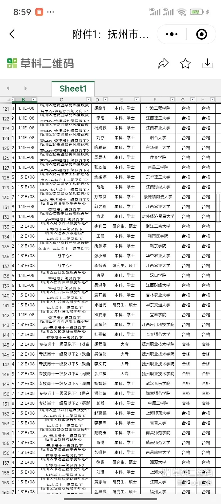 抚州2025事业单位公示名单出咯