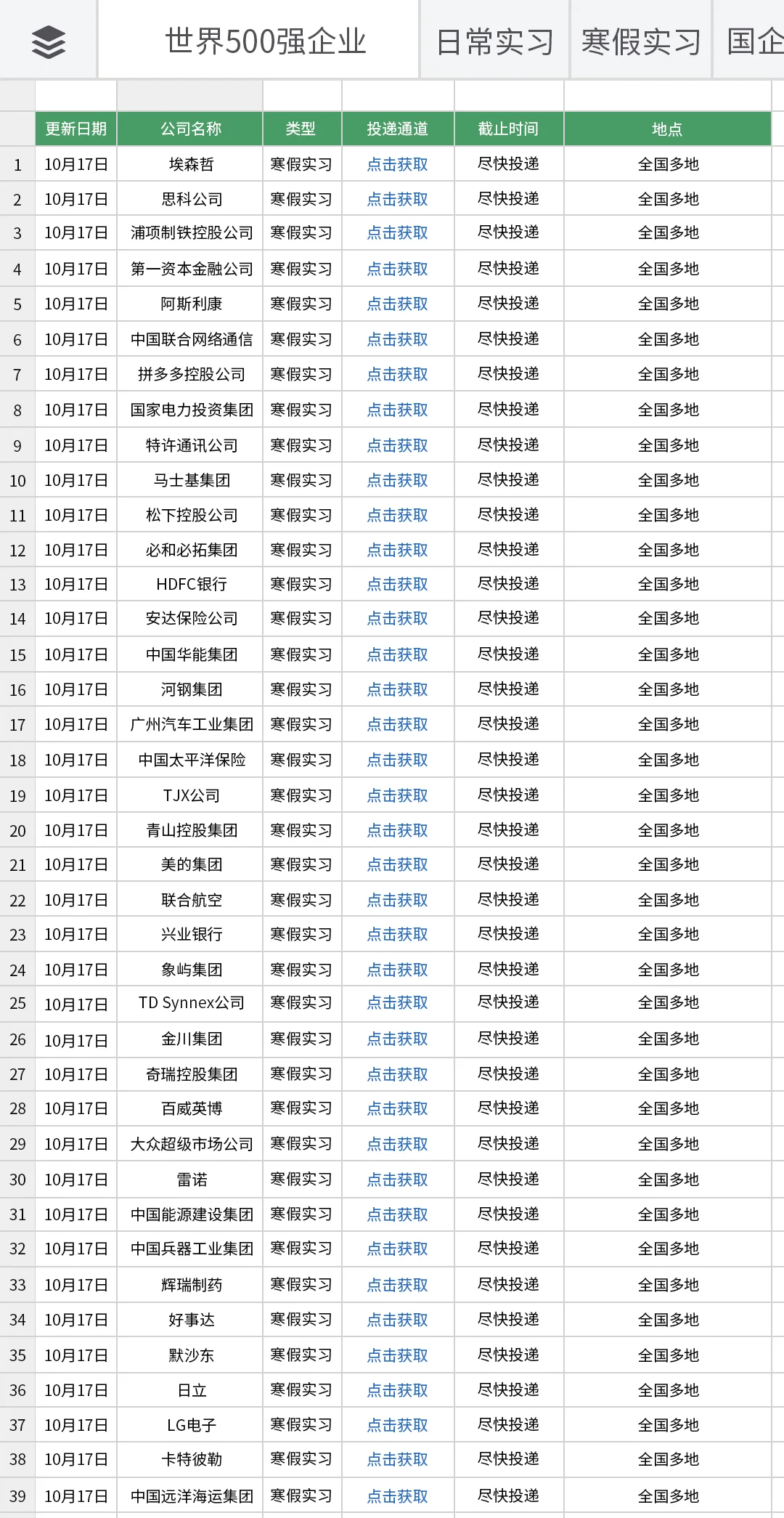 10.17 这都是新开的寒假实习