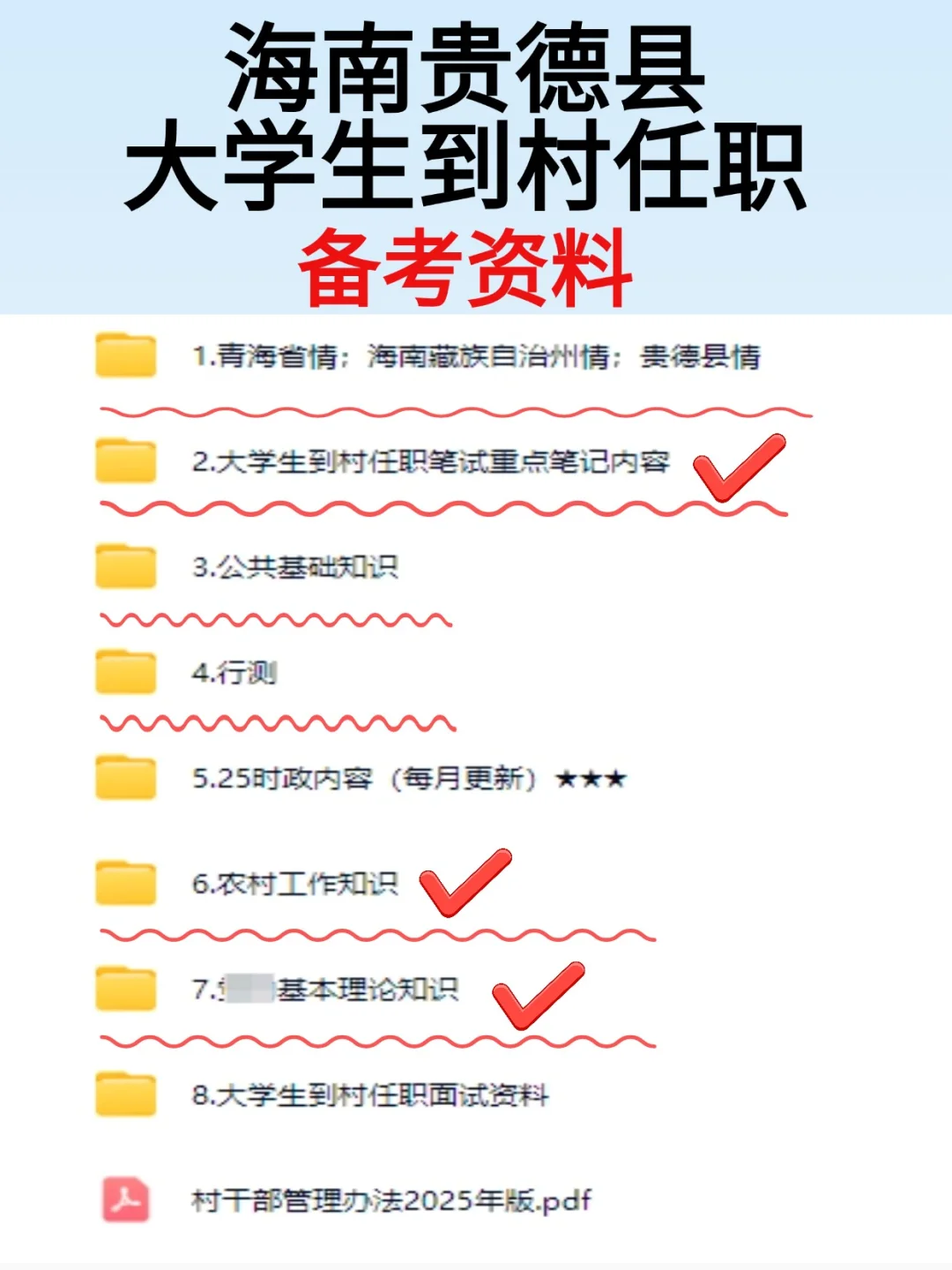2025贵德县选聘大学生到村任职备考资料分享