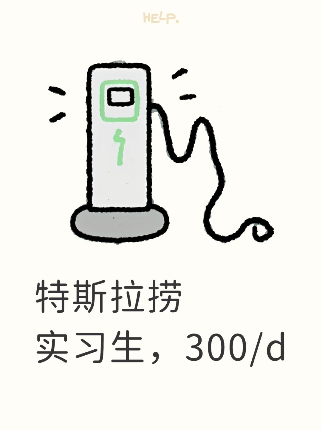 特斯拉捞实习生，300/d
