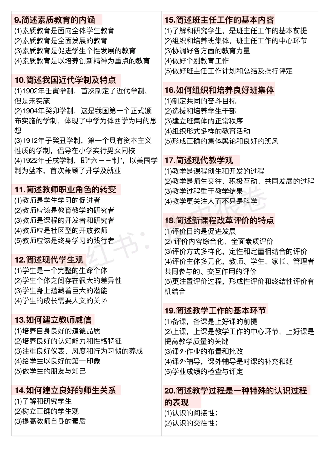 对！！25教师编简答题就考这一百道🔥