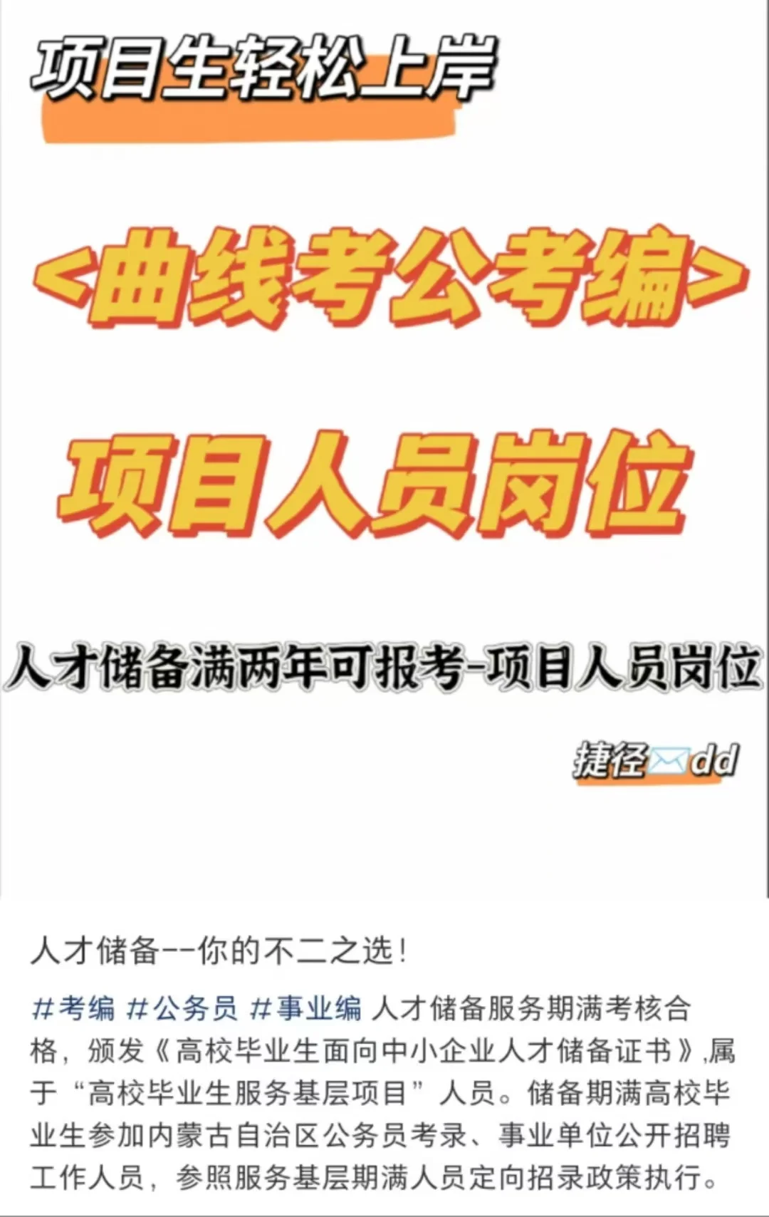 <曲线考公考编>项目人员岗位