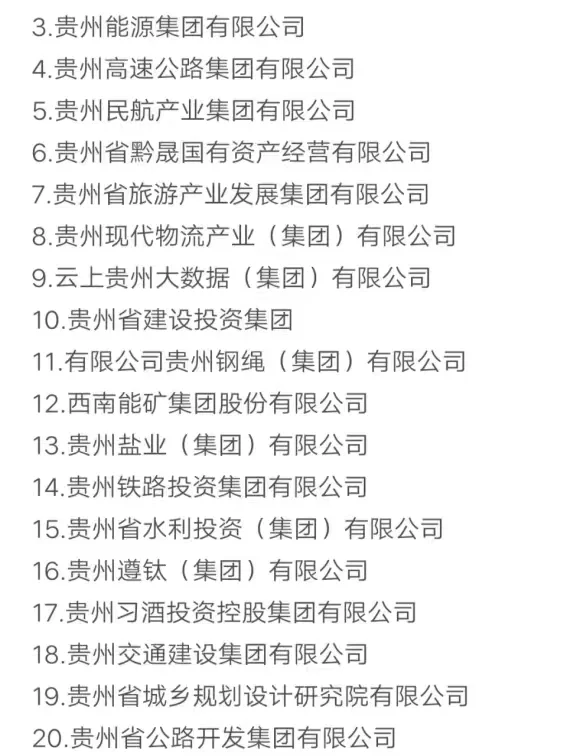秋招可以投的央国企（贵州篇）