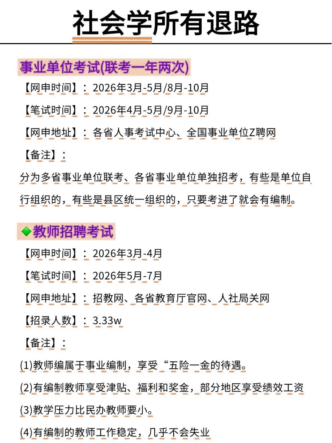 社会工作的所有退路！！