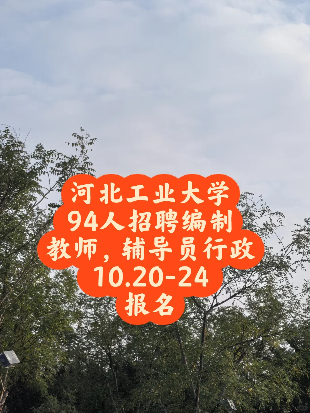 河北工业大学94人招聘，10.20到24报名