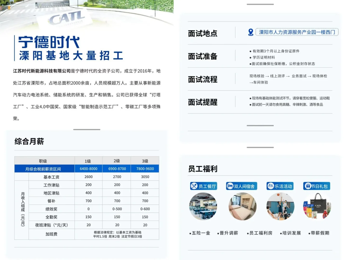 靠谱内推｜江苏时代丨到手8500+丨