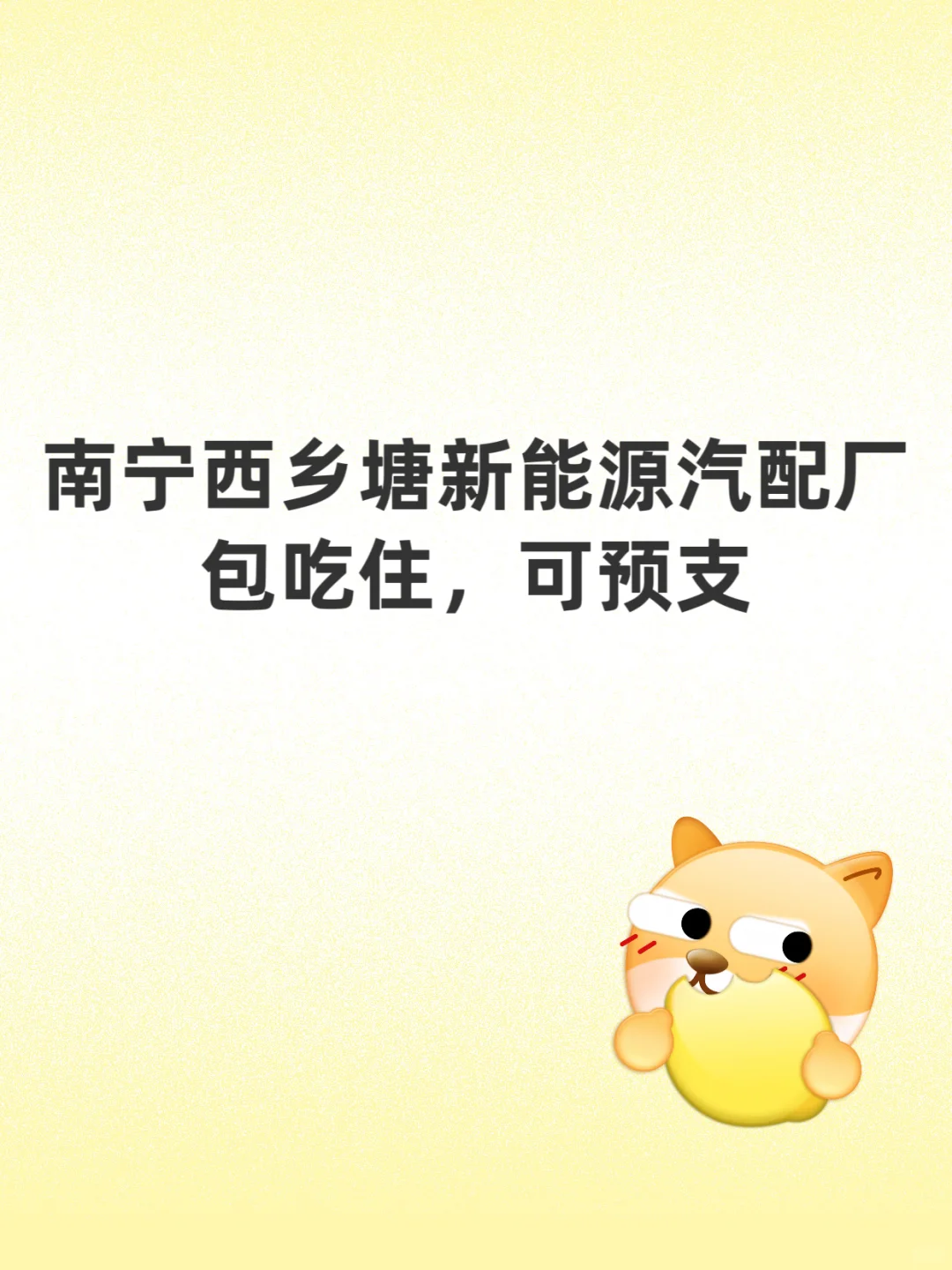 南宁有要找工作小伙伴吗