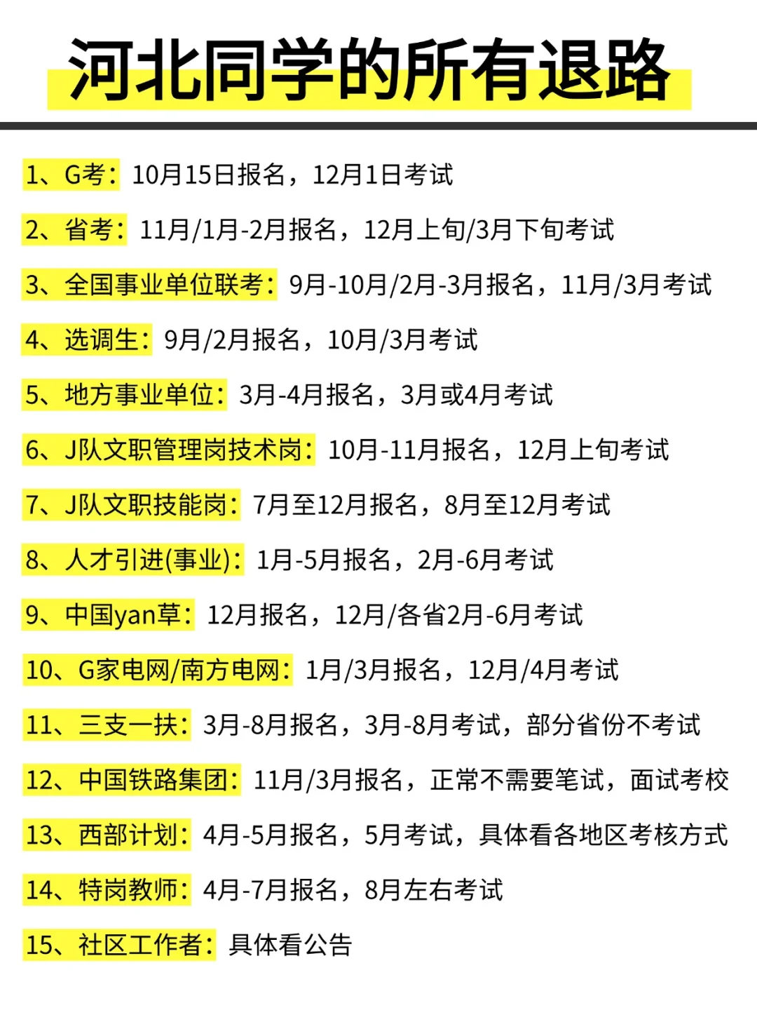 姐要开始河北巡考啦！！！