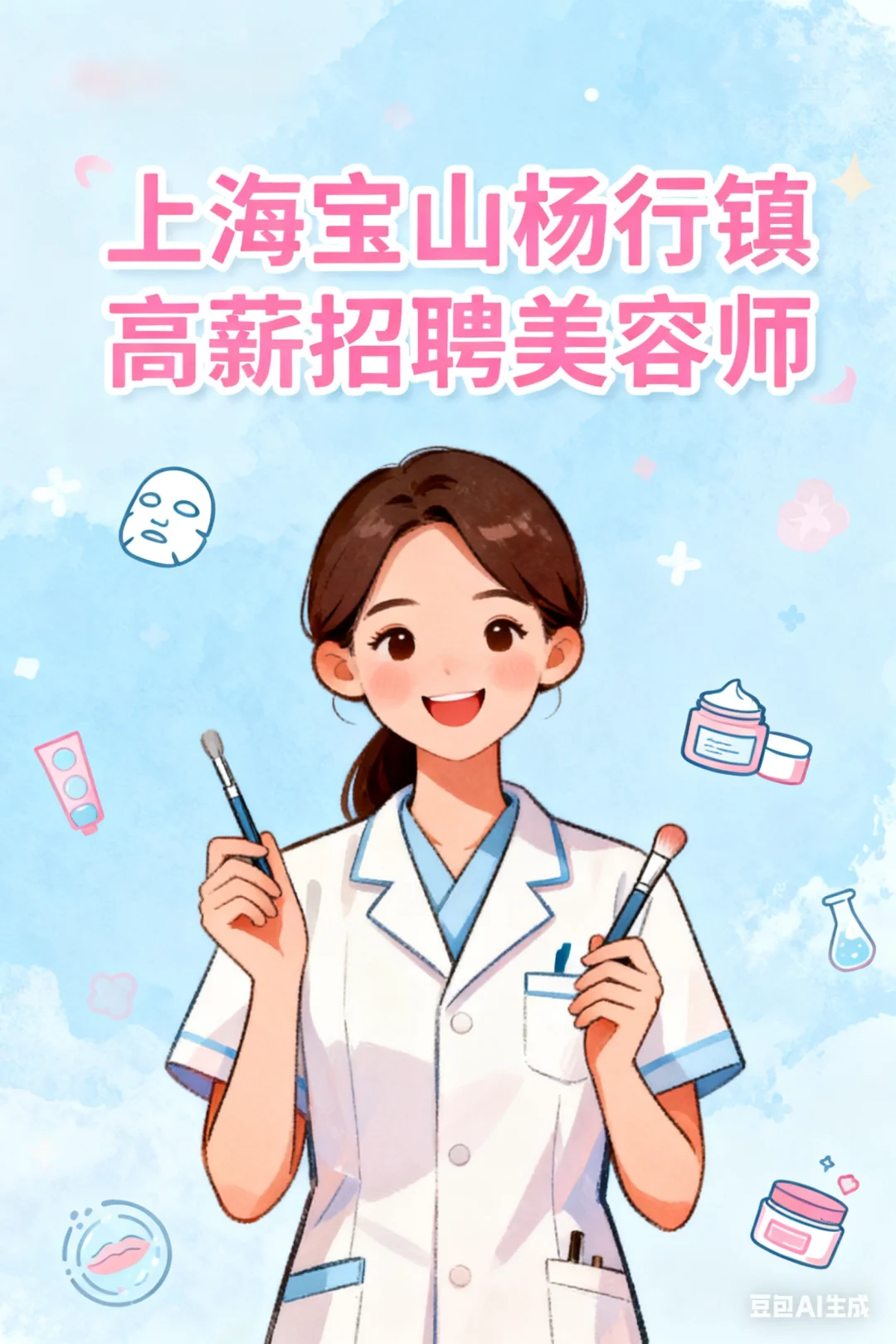 上海宝山杨行镇招聘美容师#