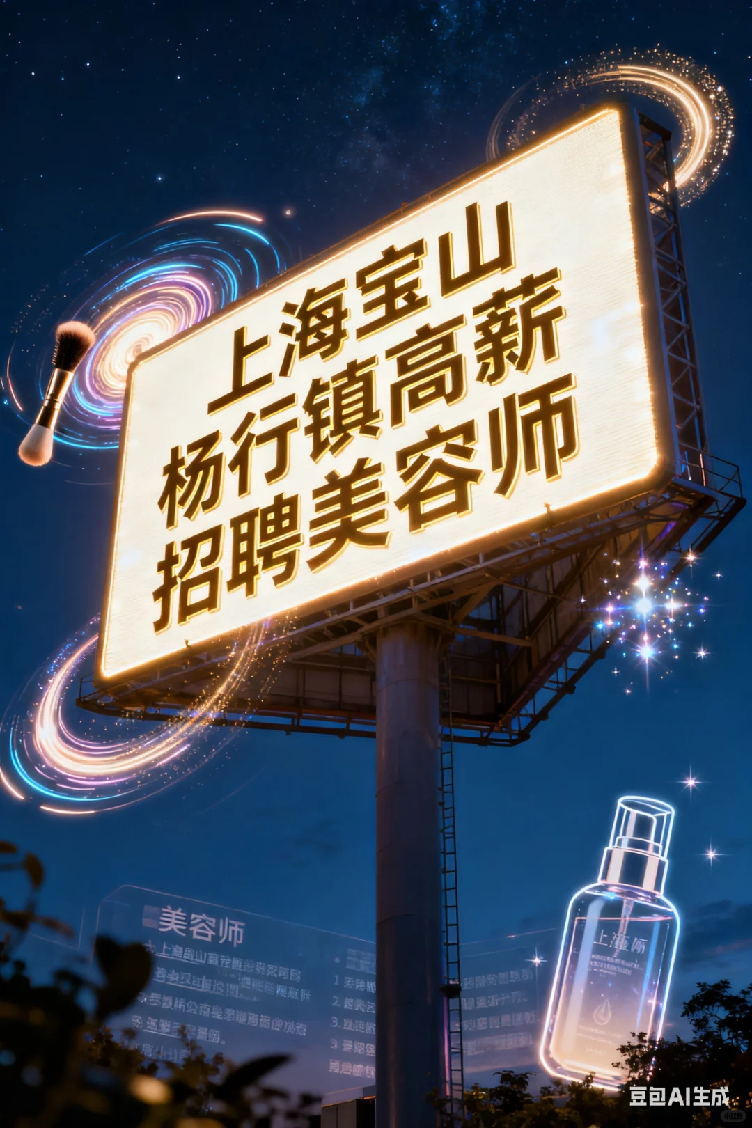 上海宝山杨行镇招聘美容师#