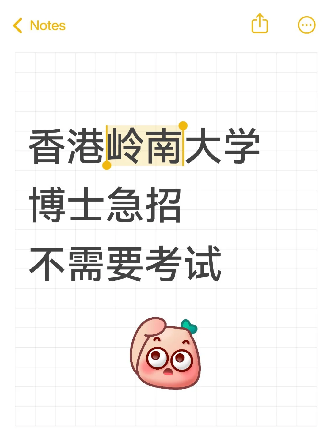 香港岭南大学 博士急招 不需要考试
