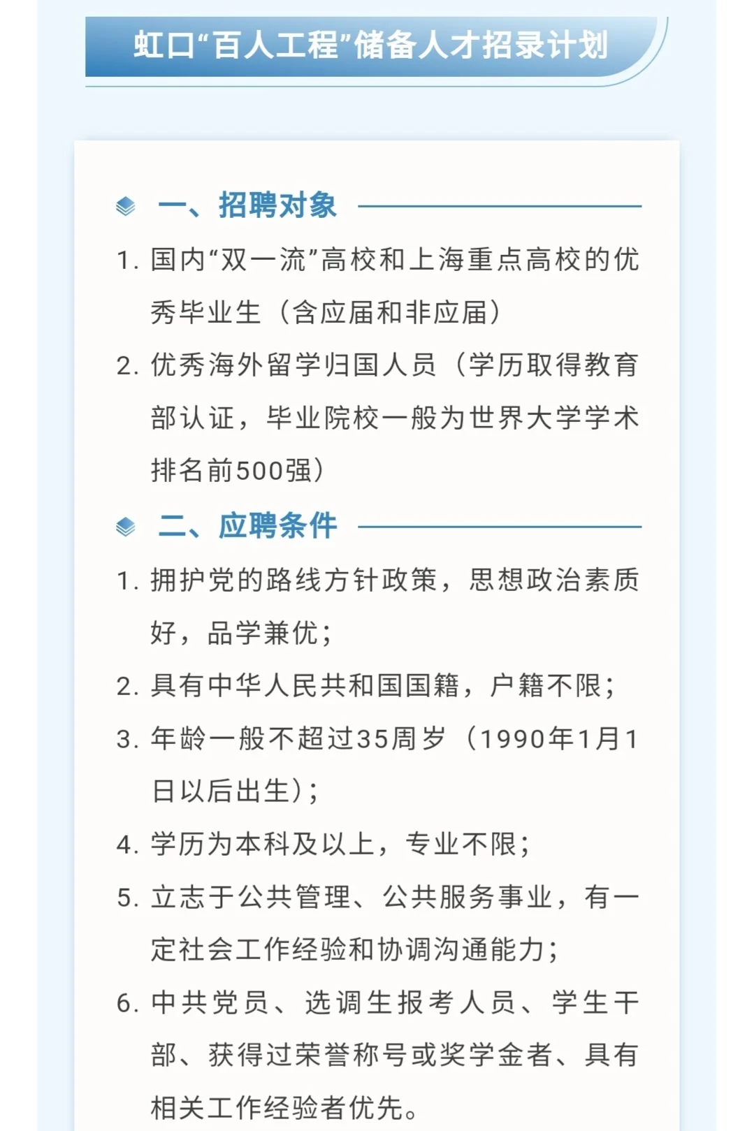 虹口储备人才怎么样？？？