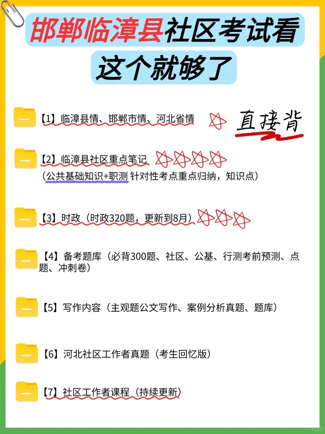 普及下邯郸临漳县社区招聘的强度，背吧！