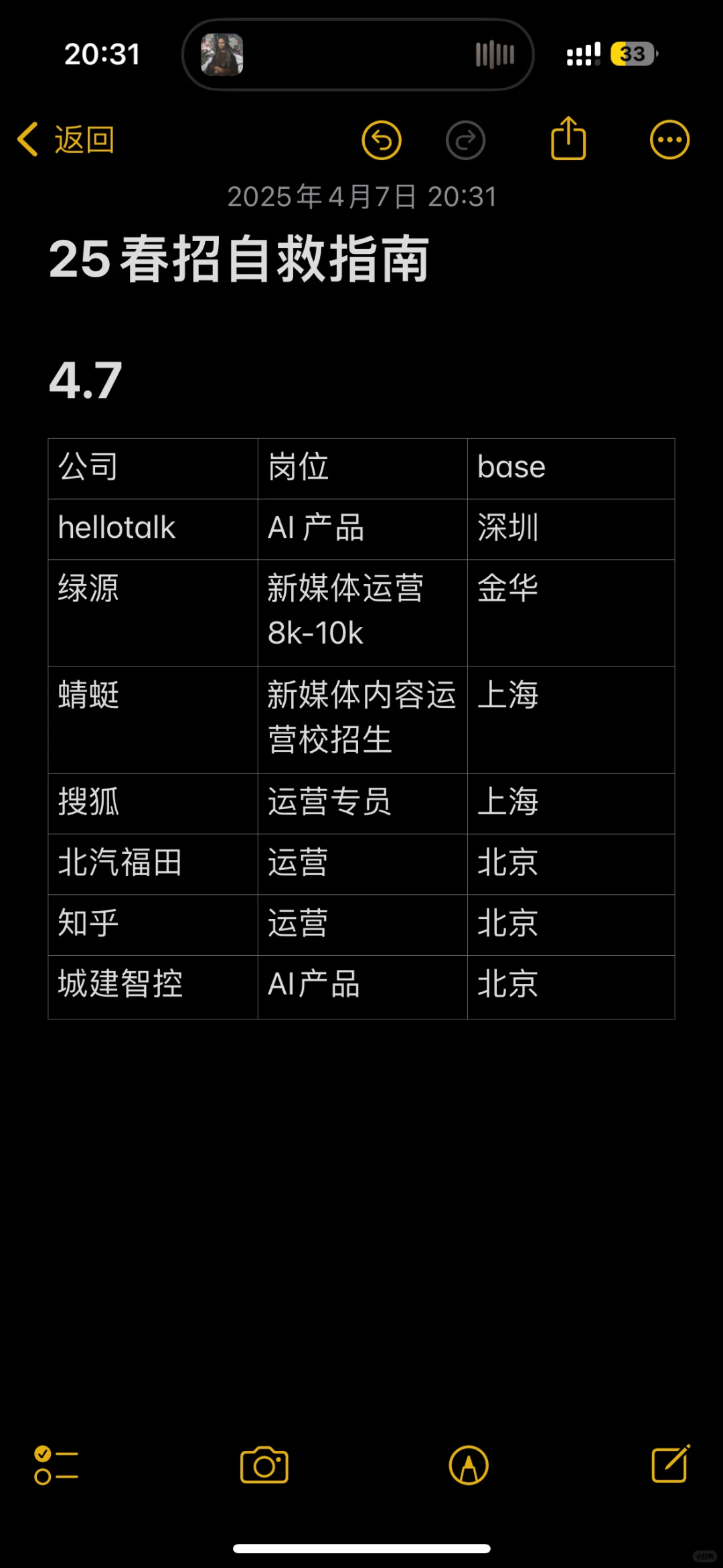 25春招自救指南 | 4.7 投递，主运营赛道