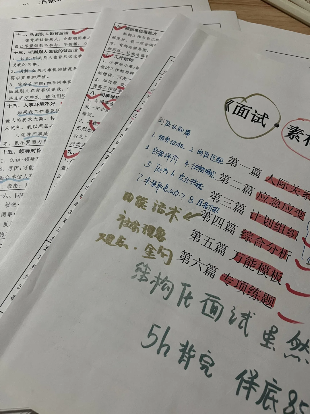 结构化面试模板，这几篇你是真不背啊？