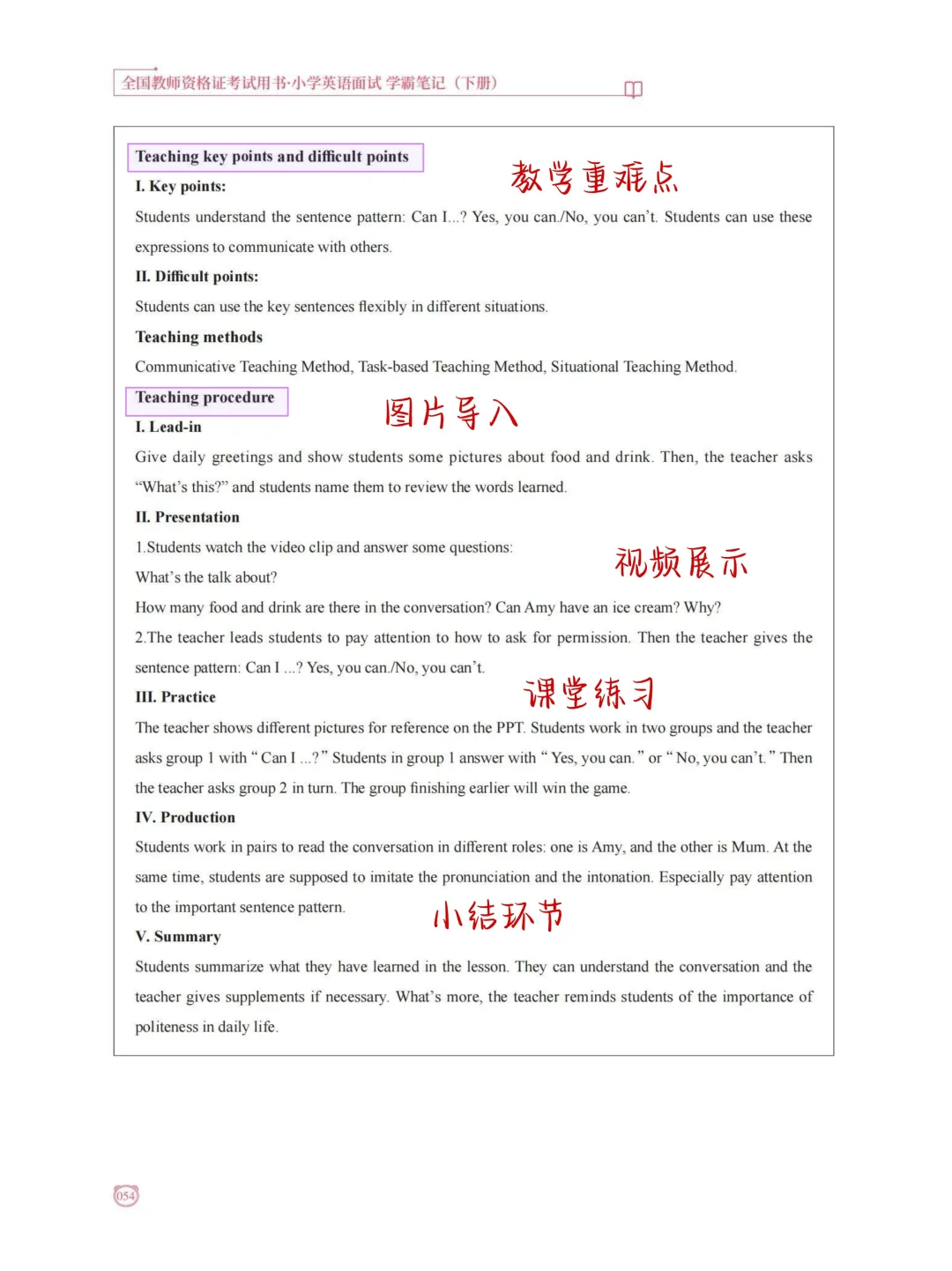 狠狠背！小学英语教资面试，就从这里抽！