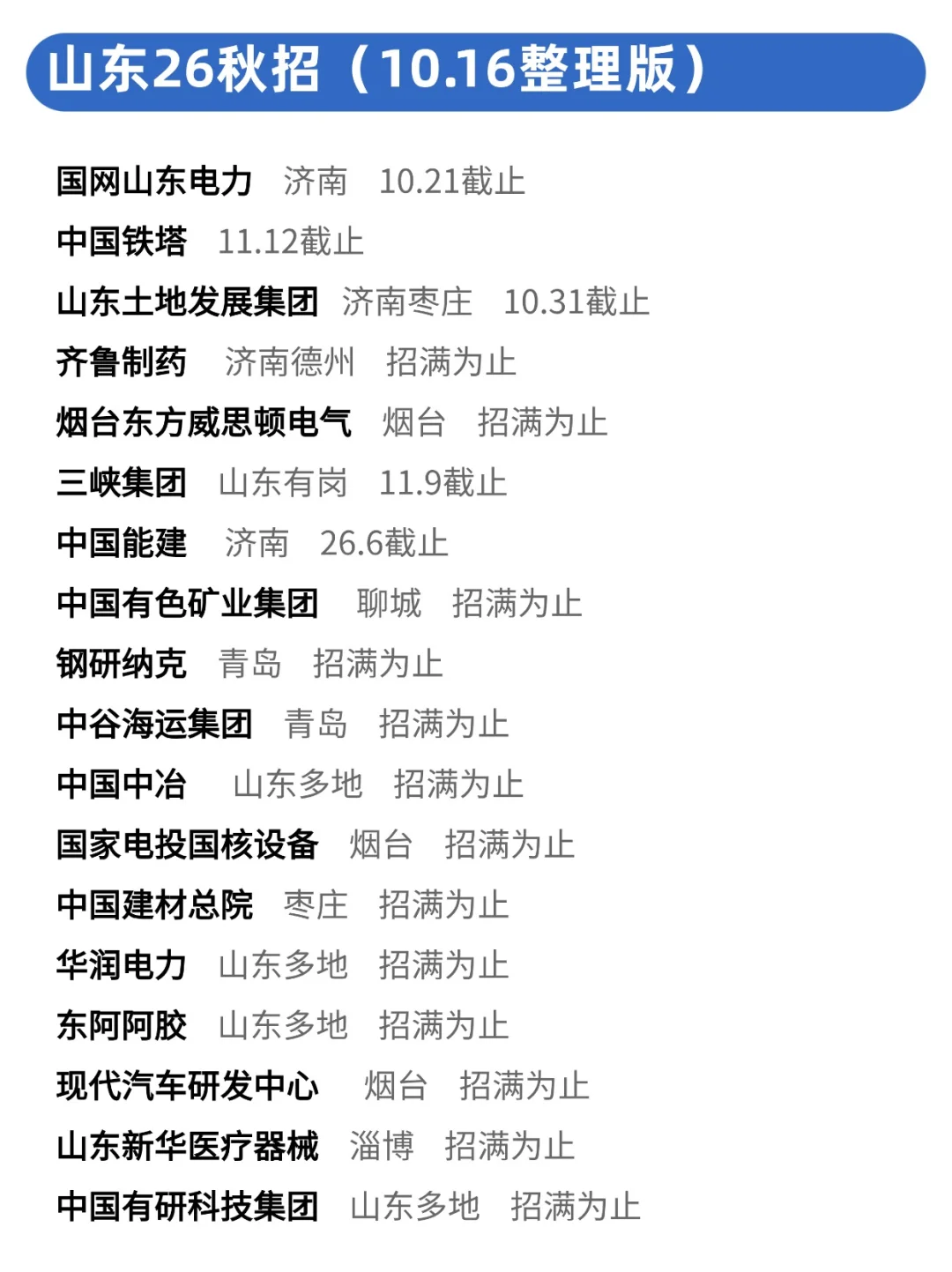 打算现在才投山东26秋招的进！👊
