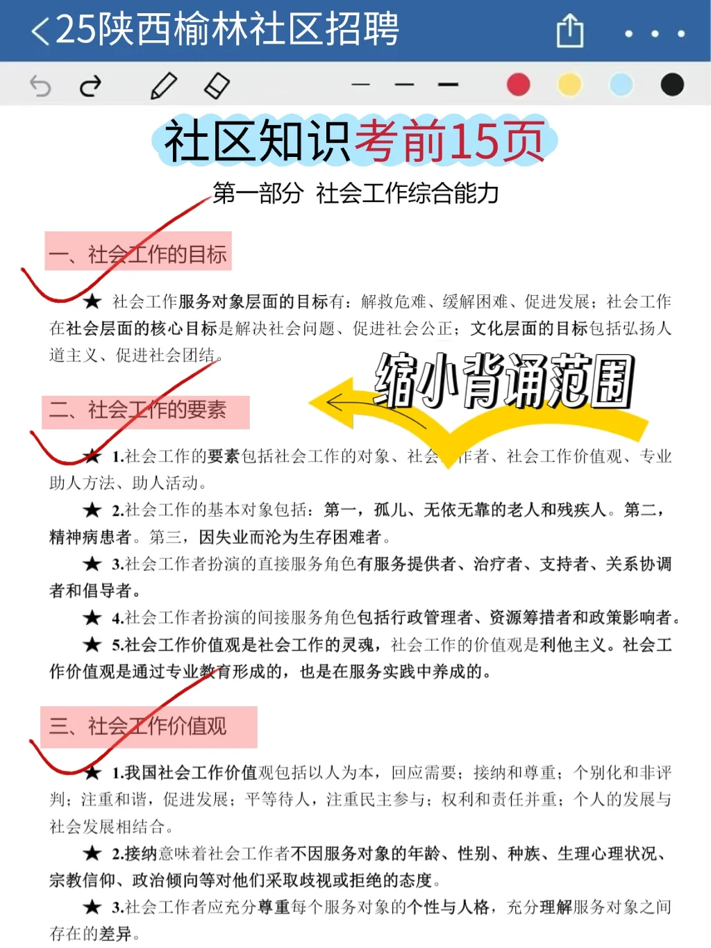 陕西榆林社区工作者，就这几页纸，熬夜背吧