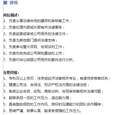 职位说明书系列，你值得拥有！