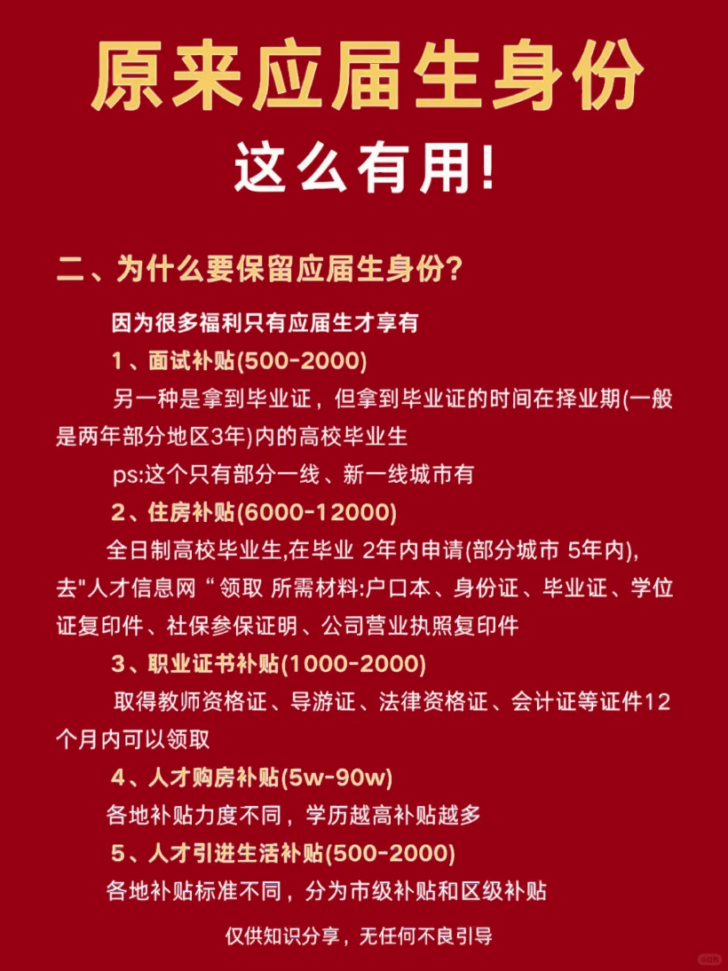 应届生身份使用说明书get