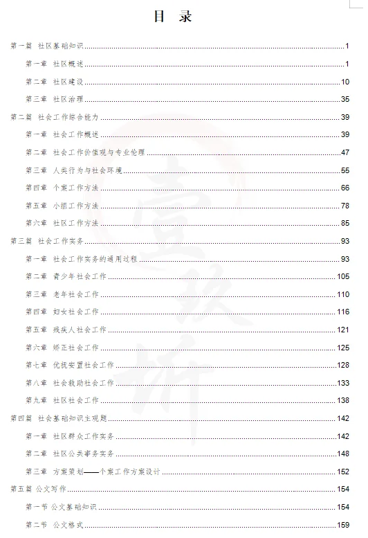 社区工作者备考