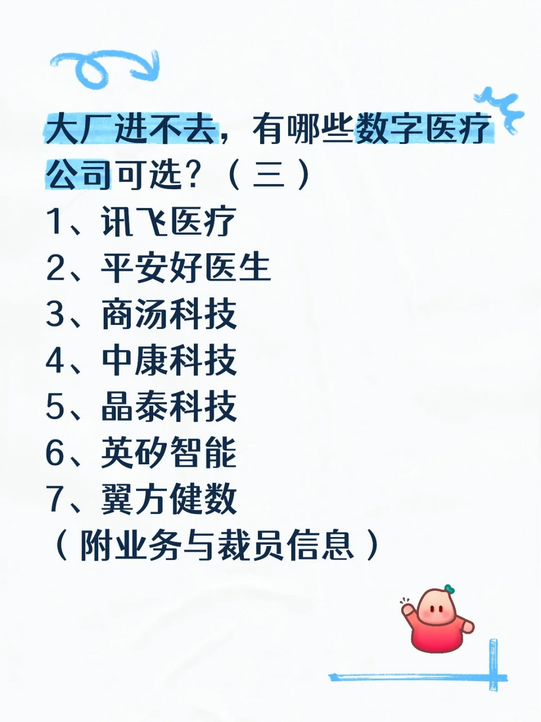 大厂进不去有哪些数字医疗公司可选？（三）