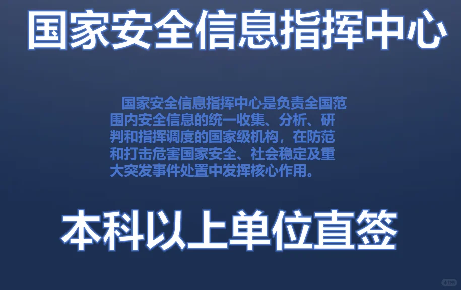 国家安全信息指挥中心事业编上岸攻略！35岁