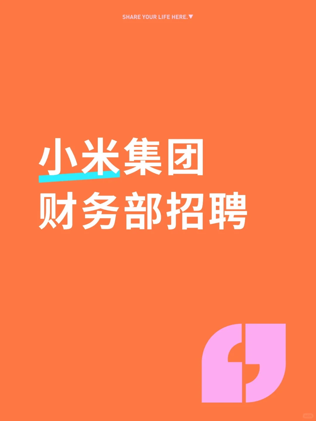 小米集团财务部招聘