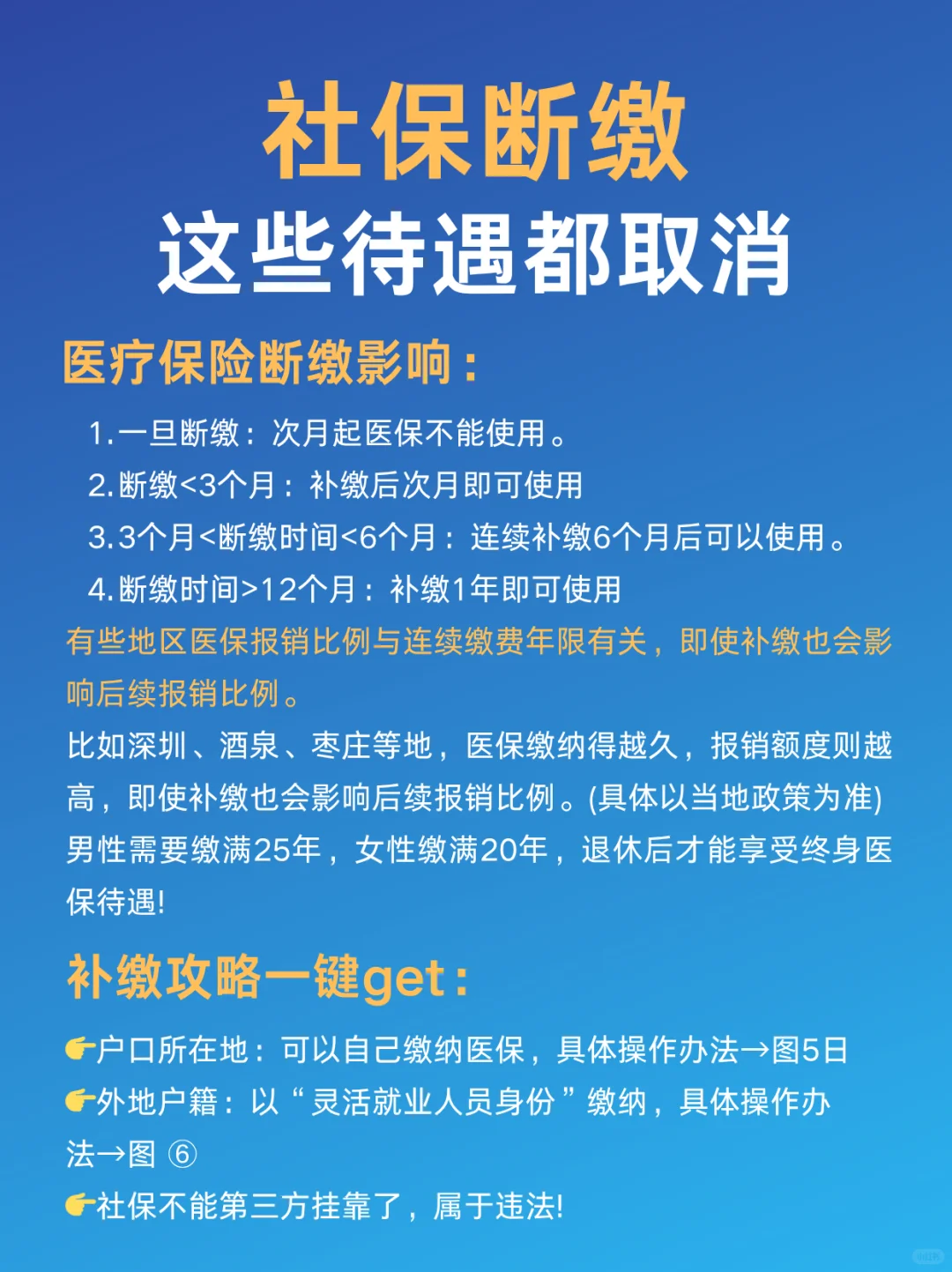 社保断缴这些待遇都会取消‼️