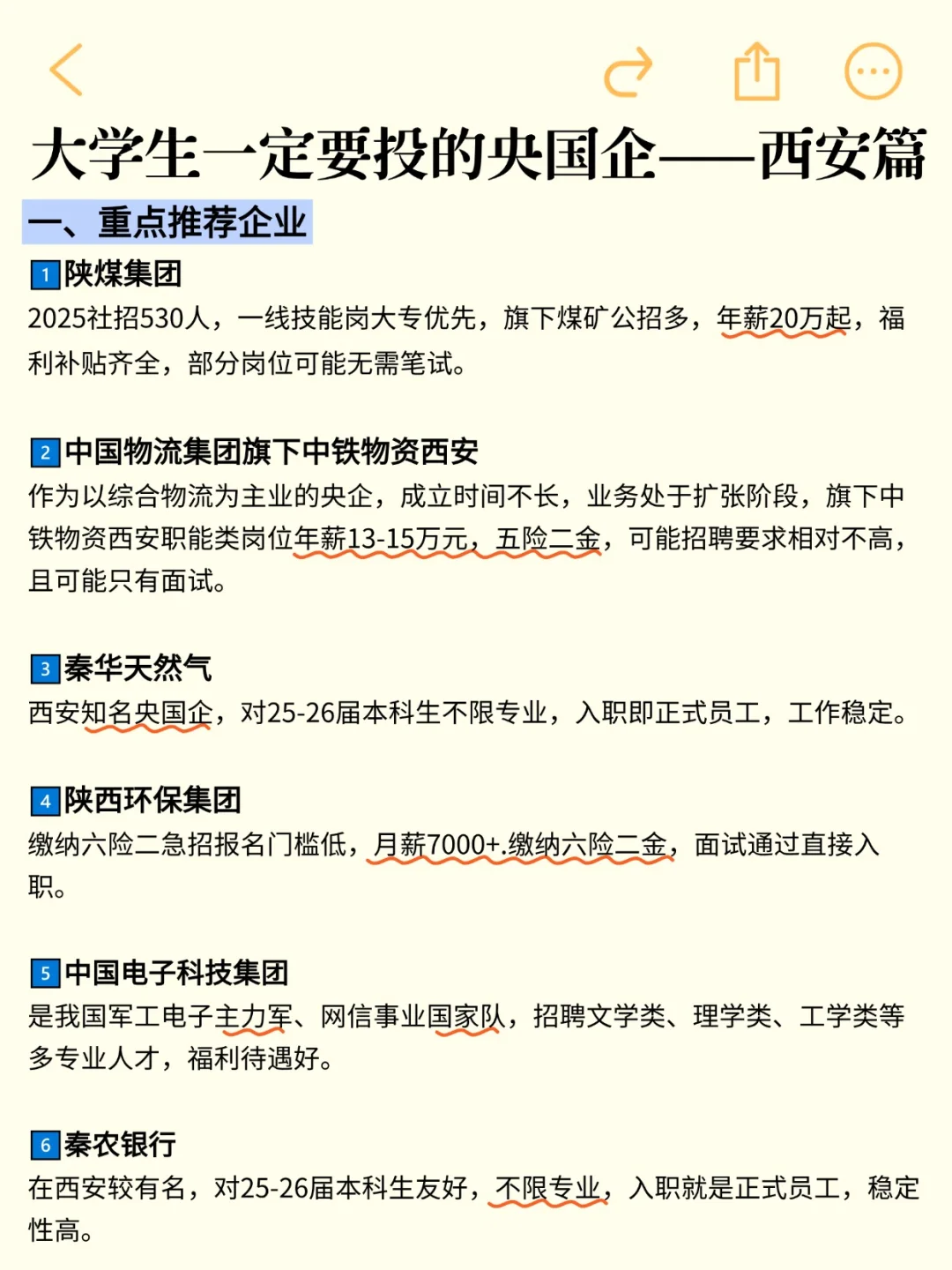 大学生一定要投的央国企——西安篇